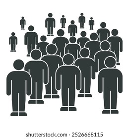 Dense Population and Crowd Representation Infographic Design