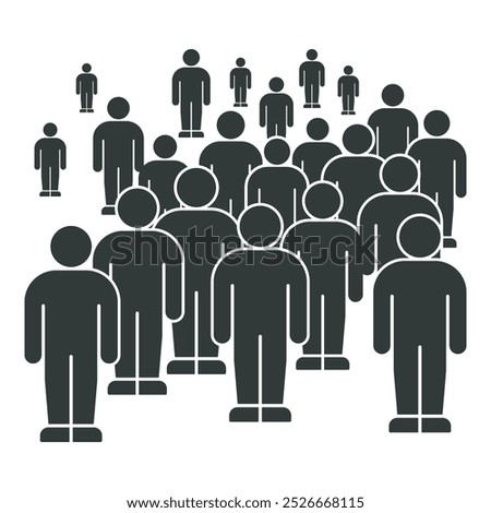 Dense Population and Crowd Representation Infographic Design