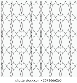 Un patrón geométrico monocromo denso y sin fisuras de esteladas repetitivas.