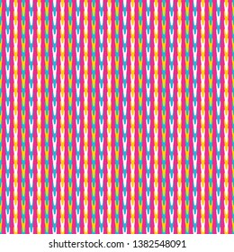 Dense summer drop stripes graphic seamless pattern. Sketchy vertical droplets vector illustration. Gender neutral baby wallpaper design. Scandi woven fabric lines. Fun home decor textile background