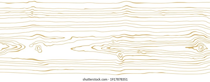 Dense thin lines pattern white background with light golden vein. Wood grain texture. Seamless tree pattern. Vector wallpaper