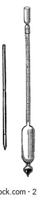 Densitometer, vintage engraved illustration. Industrial encyclopedia E.-O. Lami - 1875.