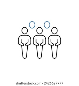 density concept line icon. Simple element illustration. density concept outline symbol design.