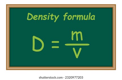 The density formula in chemistry. Physics resources for teachers and students.
