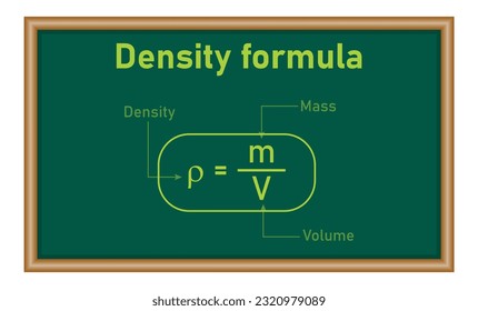 The density formula in chemistry. Physics resources for teachers and students.