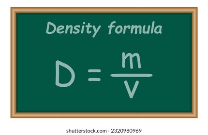 The density formula in chemistry. Physics resources for teachers and students.