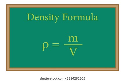 The density formula in chemistry. Resources for teachers and students.