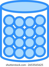 Ilustración vectorial de color azul Density Icon