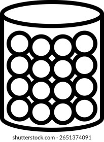 Ilustración vectorial de contorno de icono de densidad