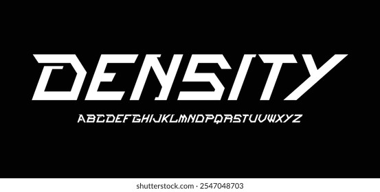 Density, Sport Modern Future Alphabet Font. Typography urban style fonts for technology, digital, movie logo. vector illustration
