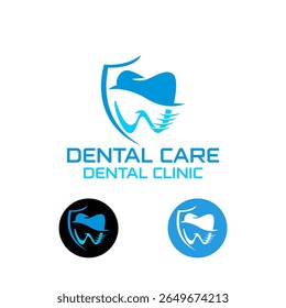Dent Dentist Dental Care Clinic Logo Template Vector