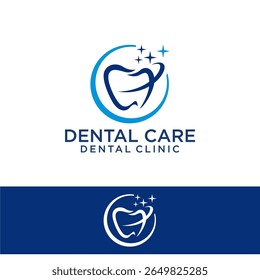 Dent Dentist Dental Care Clinic Logo Template Vector