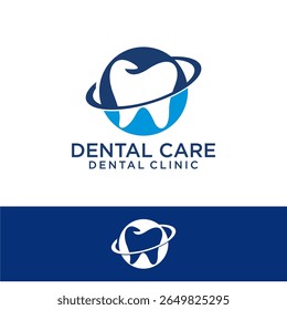 Dent Dentist Dental Care Clinic Logo Template Vector