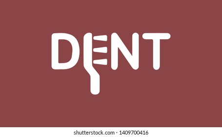 Dent logo in creative minimalist style. Vector illustration for dent logo