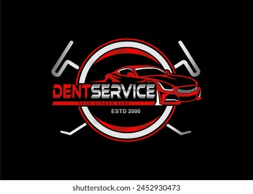 dent pdr car automotive service logo template