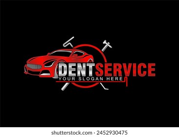 dent pdr car automotive service logo template