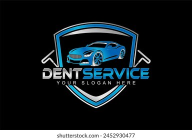 dent pdr car automotive service logo template