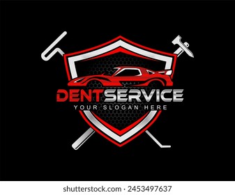 dent pdr car automotive service logo template