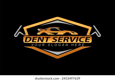 dent pdr car automotive service logo template