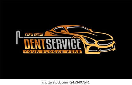 dent pdr car automotive service logo template