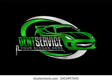 dent pdr car automotive service logo template