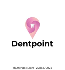 Dent point modern 3d logo design