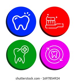 dent simple icons set. Contains such icons as Tooth, Tooth Brush, can be used for web, mobile and logo
