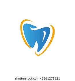 Dent tooth sign business logo vector image
