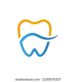 Dent tooth sign logo vector image
