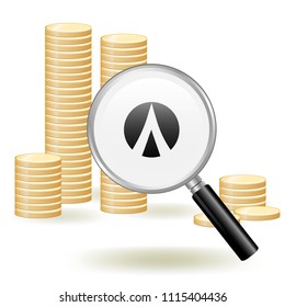 Dentacoin Cryptocurrency Coin Price Analytics Isolated