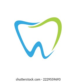plantilla de icono de logotipo abstracto dental