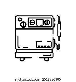 Dental Air Abrasion Outline Icon, Vector illustration