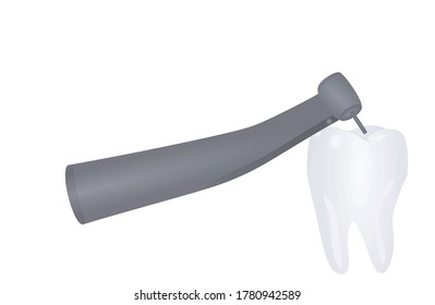 Dental Air Turbine. Vector Illustration