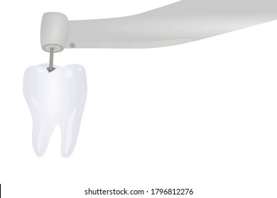 Dental Air Turbine. Vector Illustration