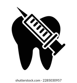 Dental Anesthesia Icon Vector Graphics Illustration