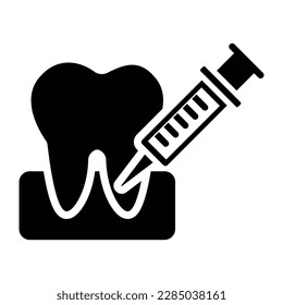 Dental Anesthesia Icon Vector Graphics Illustration