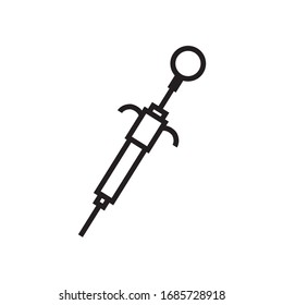 dental anesthesia syringe icon, vector illustration