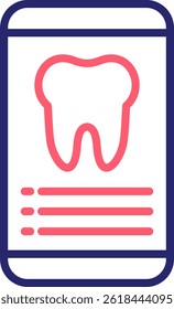Dental App Icon Color Vector Illustration