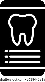 Dental App Icon Glyph Vector Illustration