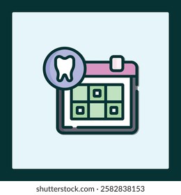 Dental Appointment Calendar Icon Design