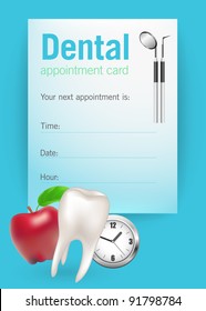 Dental Appointment Card, Illustration