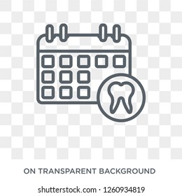 Dental Appointment icon. Trendy flat vector Dental Appointment icon on transparent background from Dentist collection. High quality filled Dental Appointment symbol use for web and mobile