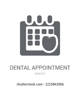 Dental Appointment icon. Trendy Dental Appointment logo concept on white background from Dentist collection. Suitable for use on web apps, mobile apps and print media.