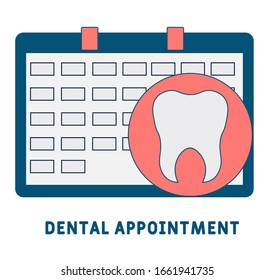Dental appointment vector icon on white background. Flat vector dental appointment icon symbol sign from modern dentist collection for mobile concept and web apps design.