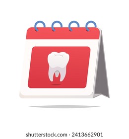 Dental appointment vector isolated on white background.