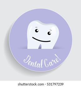 Dental Background with Healthy Teeth. Vector illustration.