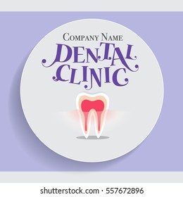 Dental Background with Healthy Teeth. Vector illustration.