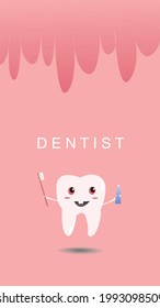 Ilustración de diseño vectorial de la plantilla de fondo dental