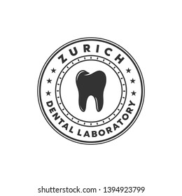 dental, badge, and vintage logo illustration