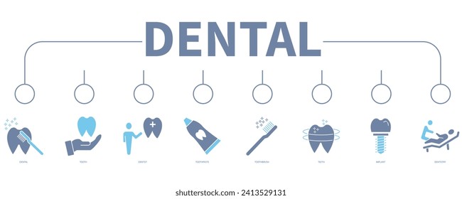 Dental banner web icon vector illustration concept